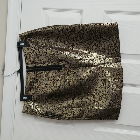 NWT Alyx Gold Mini Skirt - Picture 4 of 12